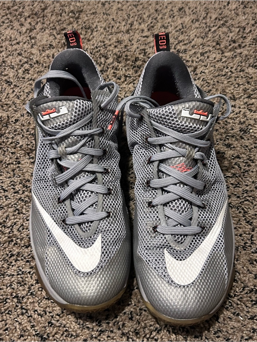 50%offw❤️ Nike LeBron Xii Low Basketball Sneakers Wolf Grey Men’s 12